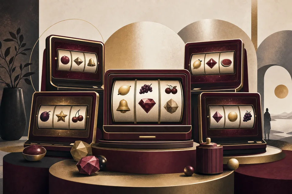 Editorial illustration of top UK online slot sites